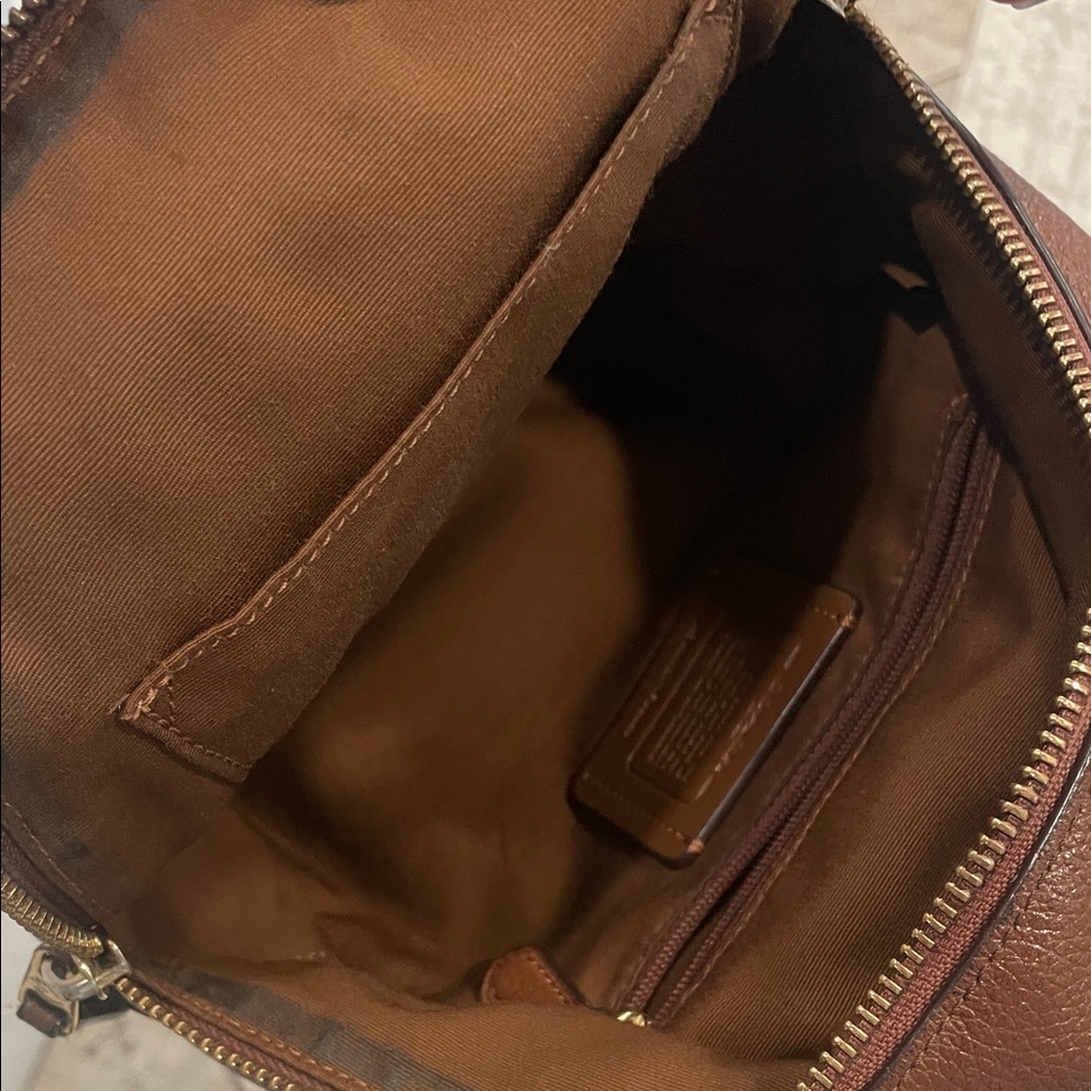 Coach Brown Leather Backpack Mini - image 6